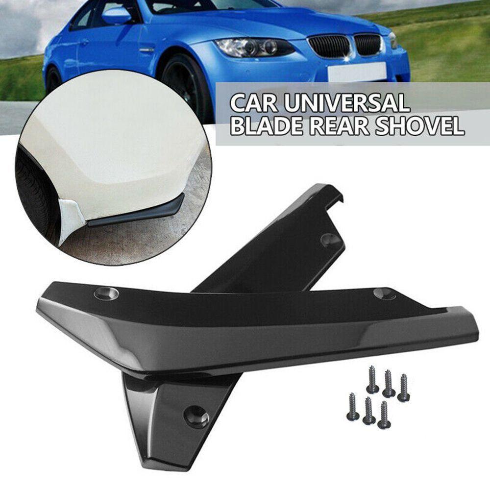 Populer 2Pcs Bumper Belakang Mobil Diffuser Hitam Ringan Gores