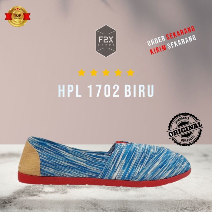 READY SEPATU WANITA SLIP ON ORIGINAL HOMYPED HPL SERIES - 1702 BIRU MUDA, 36 TERBARU
