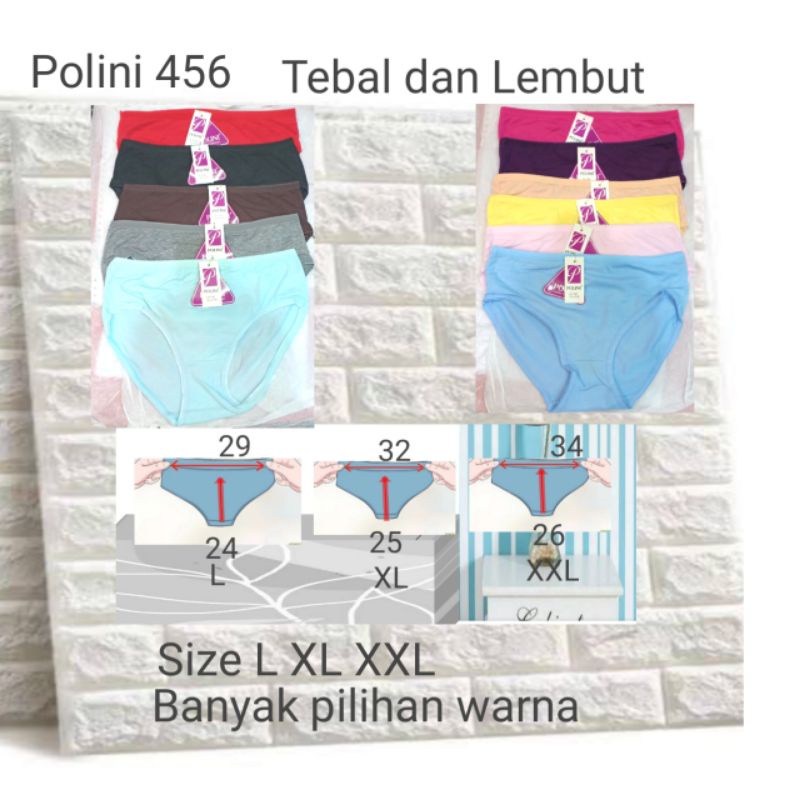 Polini | CD polini | CELANA DALAM WANITA POLINI MERIAH 456 TEBAL DAN LEMBUT