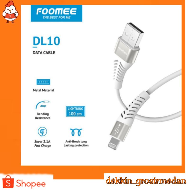 FOOMEE DL10 Data Cable LIGHTNING 2.4A Max 1M