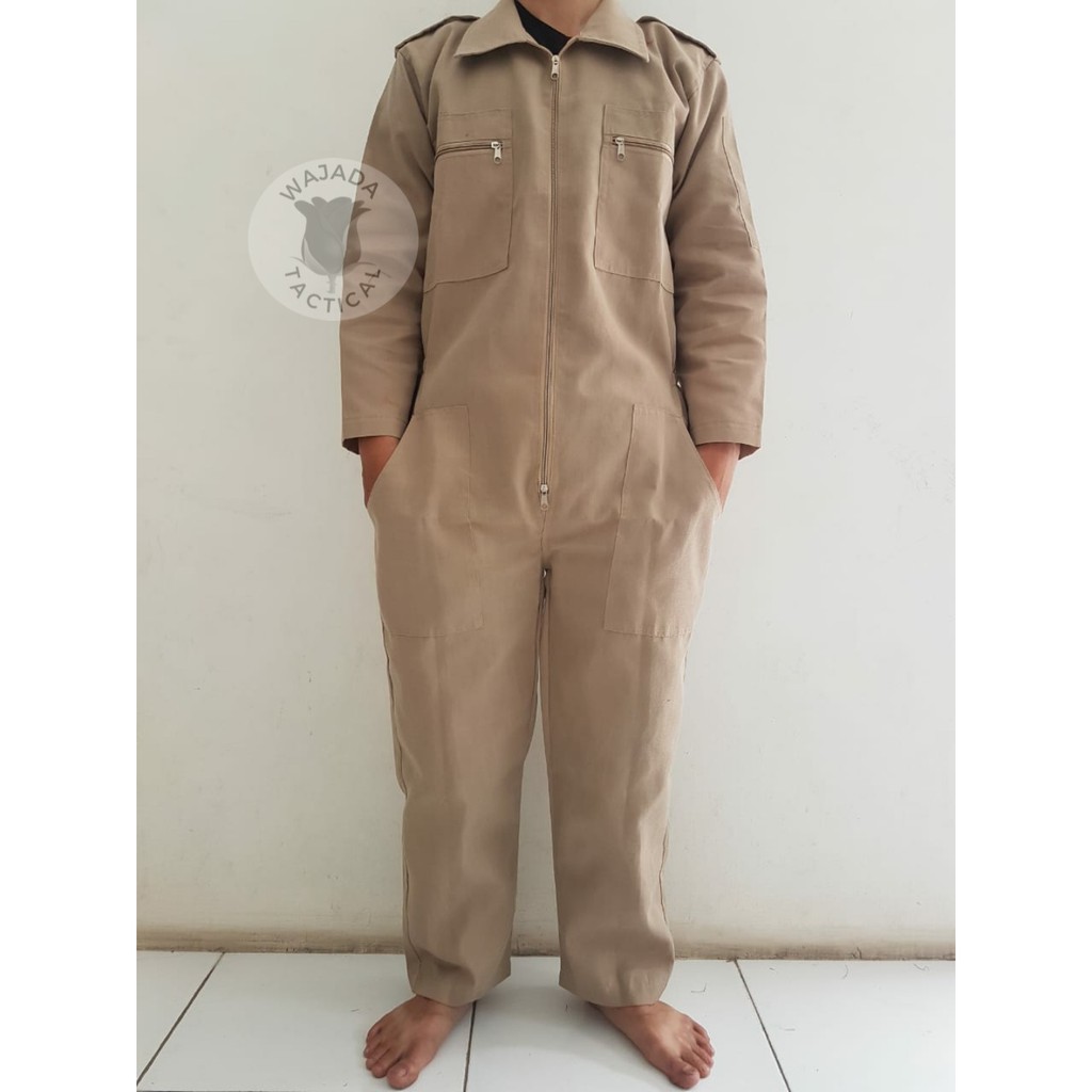 Seragam Safety Warna Cream Wearpack Proyek Katelpak Baju Kerja Bengkel