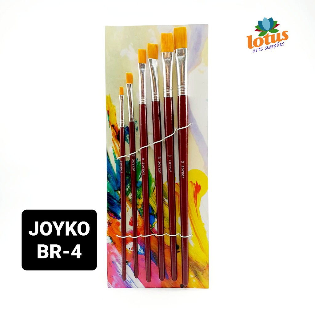 

Kuas Lukis / Flat Brush Set BR-4 Joyko ( Acrylic/Oil/Watercolor )