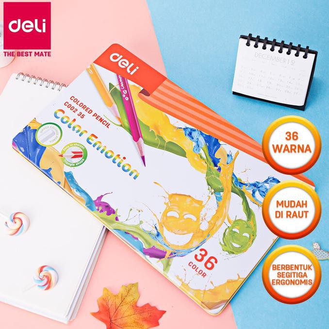 

Discount Deli Pensil Warna / Colored Pencil - 36C 36warna/box EC00235