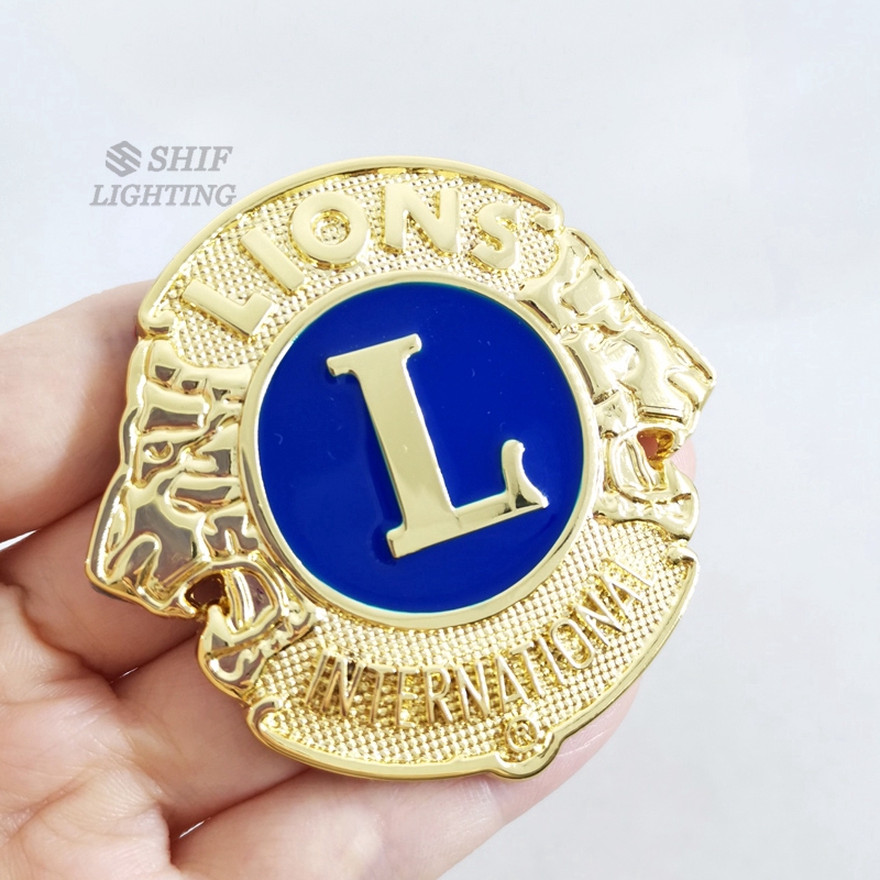 1pc Stiker Emblem Logo Lions Clubs Internasional Bahan Metal Untuk Dekorasi Mobil