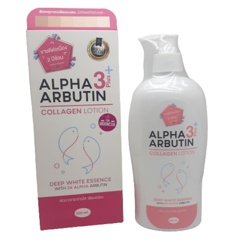 body lotion alpha arbutin 3 plus+ collagen lotion original Bpom