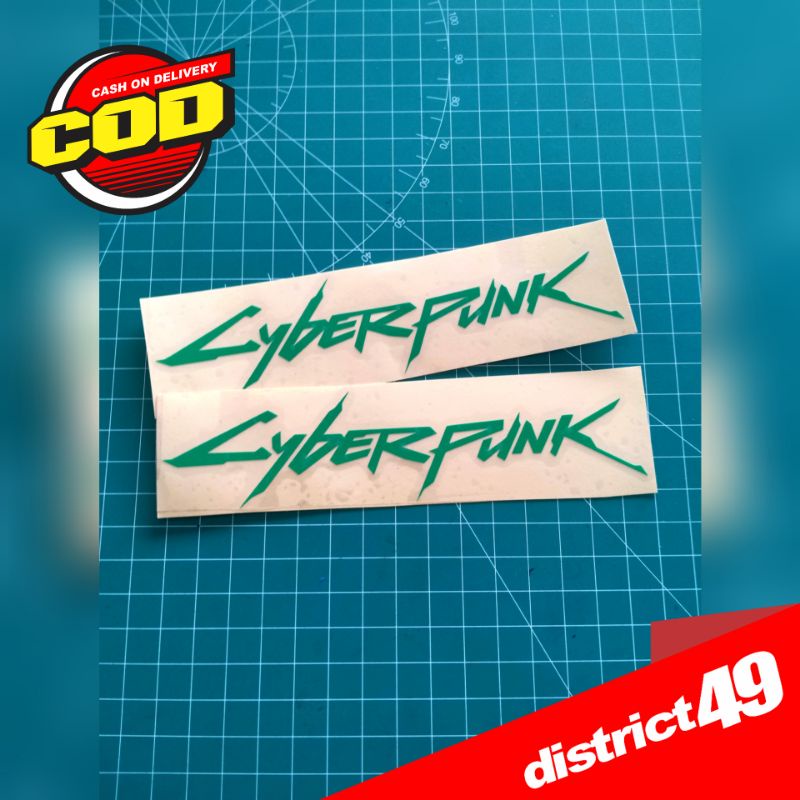 Cutting sticker Cyberpunk - Stiker cutting Cyberpunk - Stiker Cyberpunk - Stiker Motor Mobil Helm