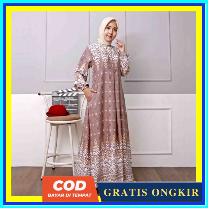 Gamis Syari Bsju Games Mewah Premium Lebaran Jumbo Pakaian Wnta Muslimah Baju Muslim Cewek Ghamis Ib