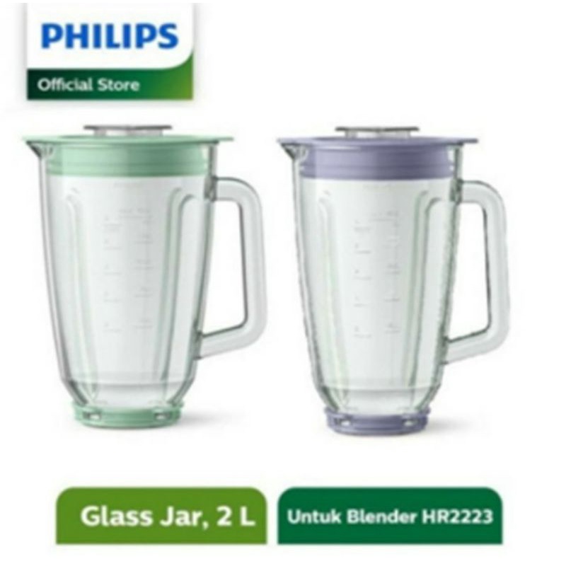 Glass Jar 2 Liter Philips HR3214/35  untuk Blender HR2221 , HR2222 , HR2223