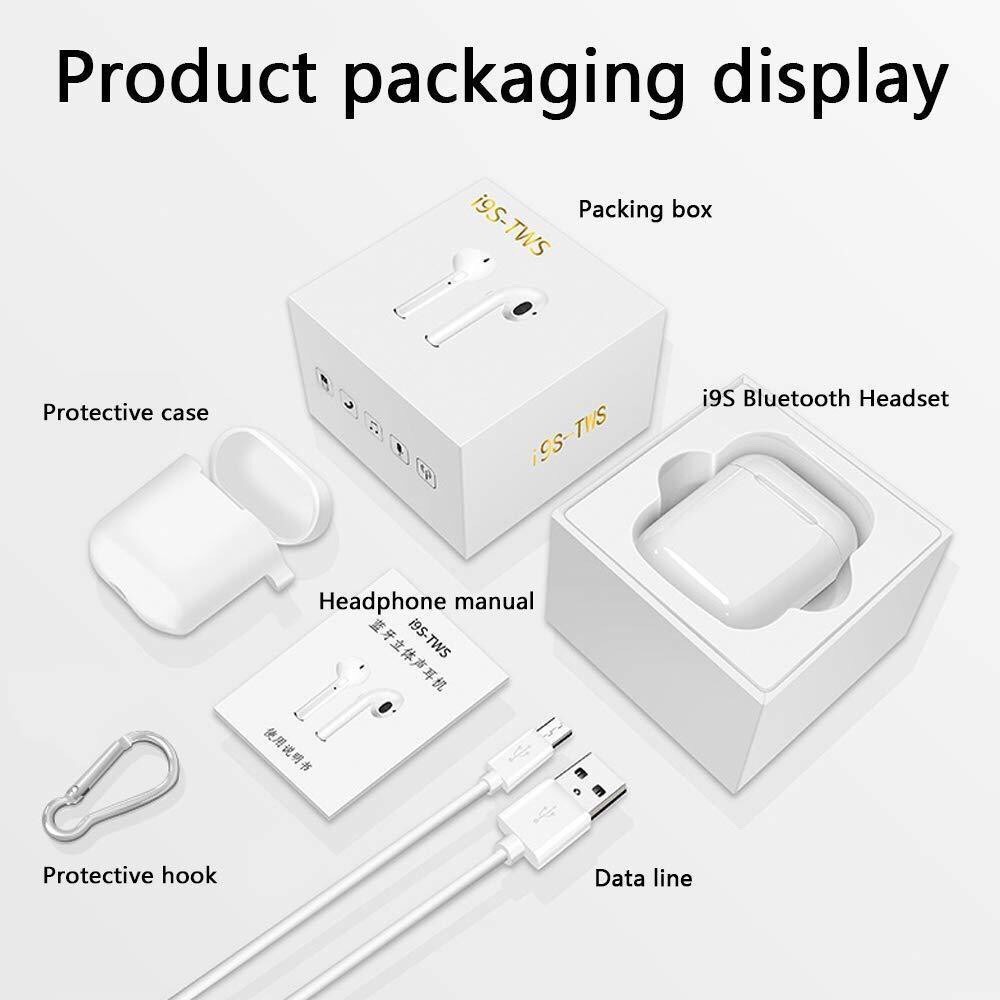 i9S TWS Earphone Bluetooth 5.0 TWS i9s with Magnetic Charging Case Stereo Earbud