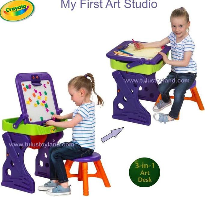 

Crayola My First Art Studio Easel Meja Belajar Papan Tulis Anak