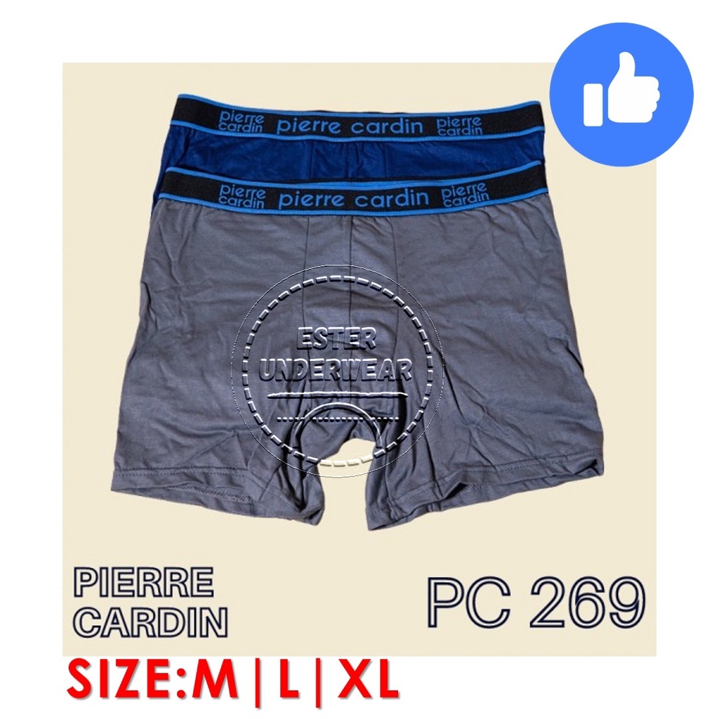 Celana Boxer Pria PIERRE CARDIN PC 269 ISI-2 PCS bahan Rayon Spandex
