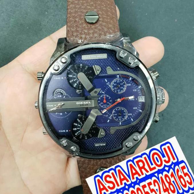 JAM TANGAN COWOK PRIA DIESEL MOSTER COKELAT BIRU DZ7314 SUPER PREMIUM