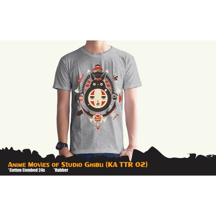 Kaos Anime Studio Ghibli T-shirt Band Anime Abu Jepang KA TTR 02