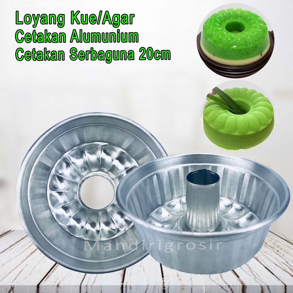 Cetakan Agar *Loyang Kue * Cetakan Serbaguna * Alumunium Uk.20cm