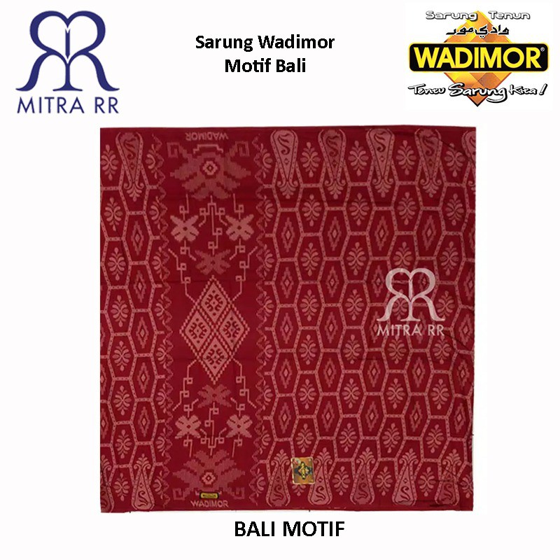 MitraRR Sarung Tenun WADIMOR motif BALI Satuan / Grosir Sarung Dewasa