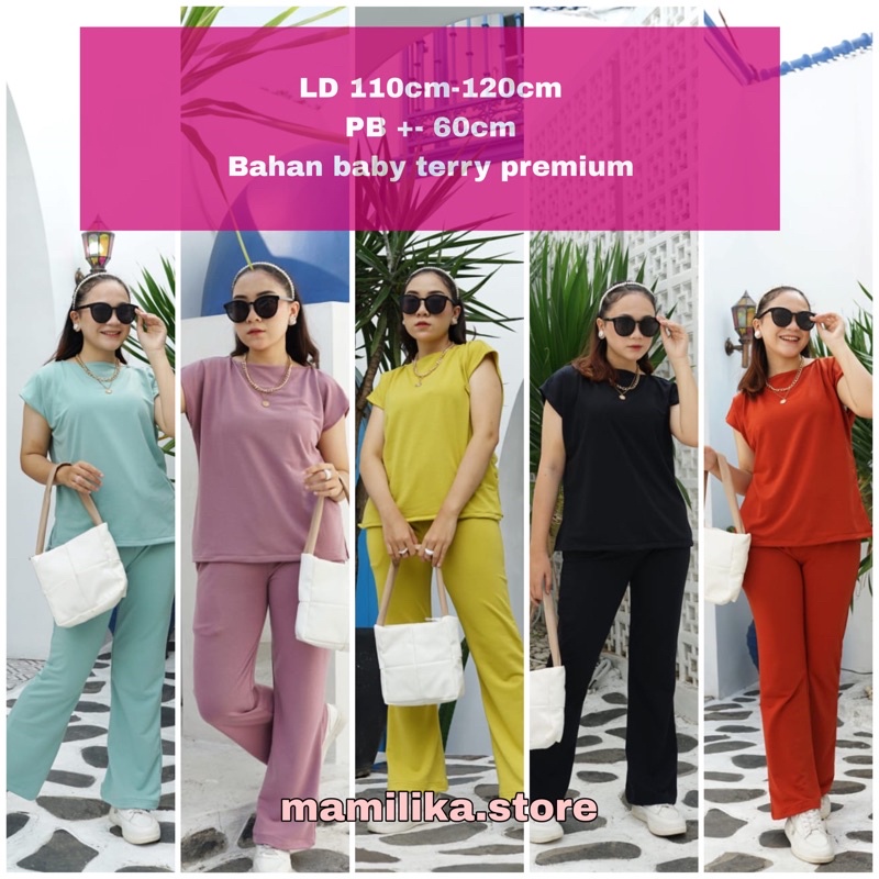 ZOLA ONE SET | ONE SET BABY TERRY KAOS PREMIUM  | ONE SET WANITA KEKINIAN