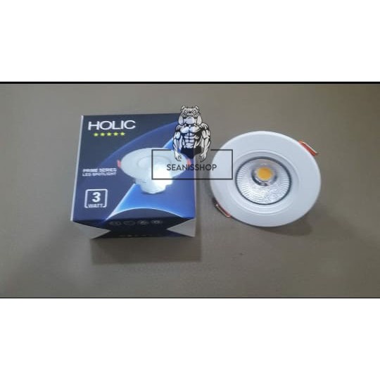 LAMPU SPOTLIGHT 3Watt Mata COB HOLIC Mini Downlight LED 3W Putih 6500K