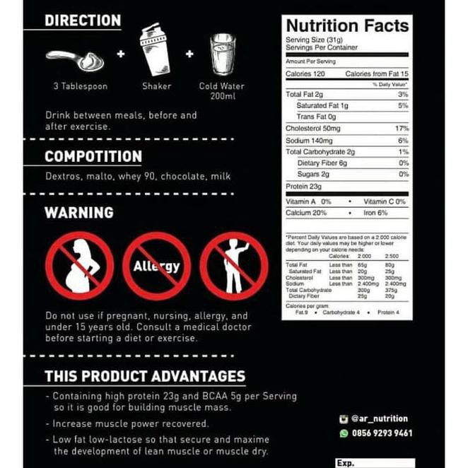 Gqgj Whey Protein Isolate Usa Vanila Dan Coklat Vqkc