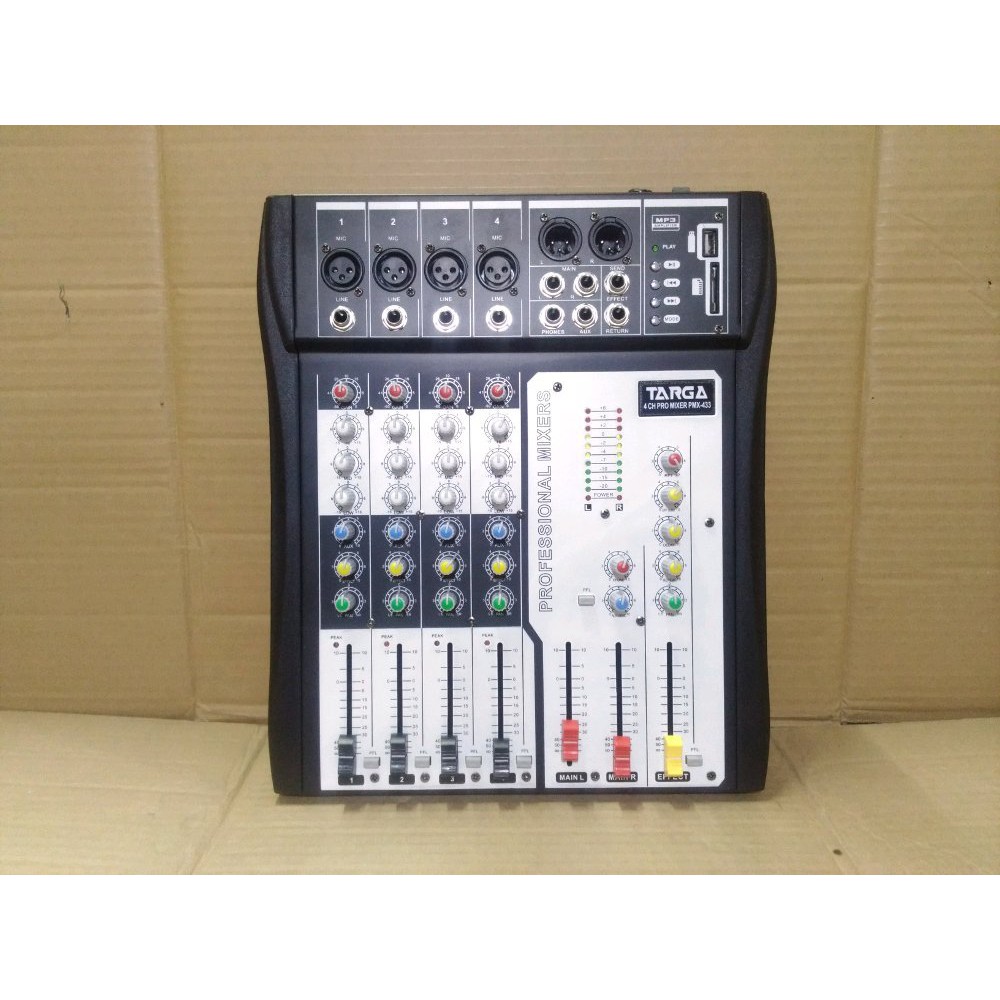 MIXER AUDIO 4 CHANNEL TARGA PMX 433 AMPLIFIER MIXING USB PMX433
