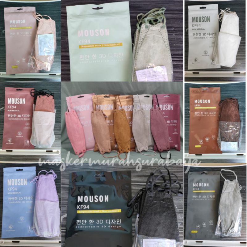 Masker KF94 Mouson, Wemask, korea Medis HIJAB dan Non HIJAB isi 5pcs