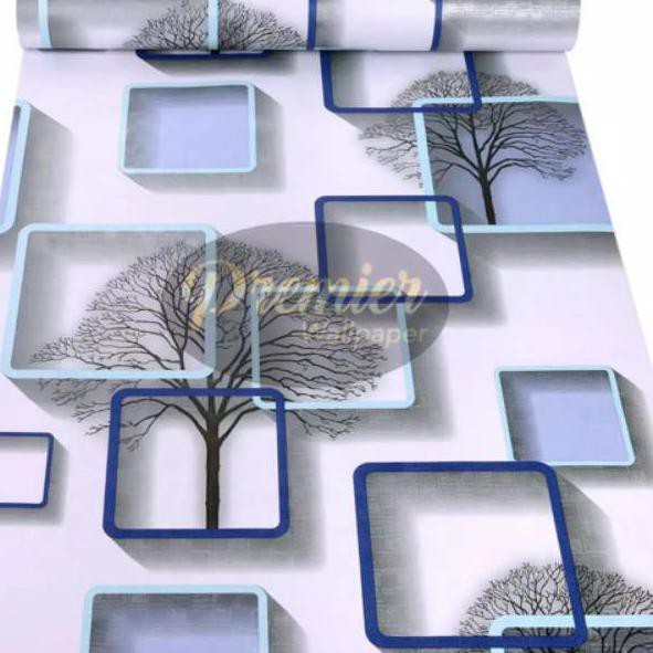 Produk Wallpaper dinding 3d biru / wallpaper dinding 3d biru kotak ukuran 45cm×10m 94