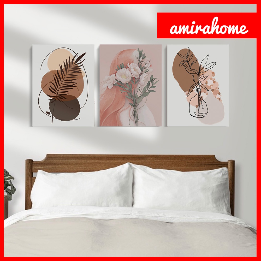 Hiasan Dinding Wall Decor Abstrak Minimalis Dekorasi Hiasan Dinding abstrak - Poster Dinding Flower Art