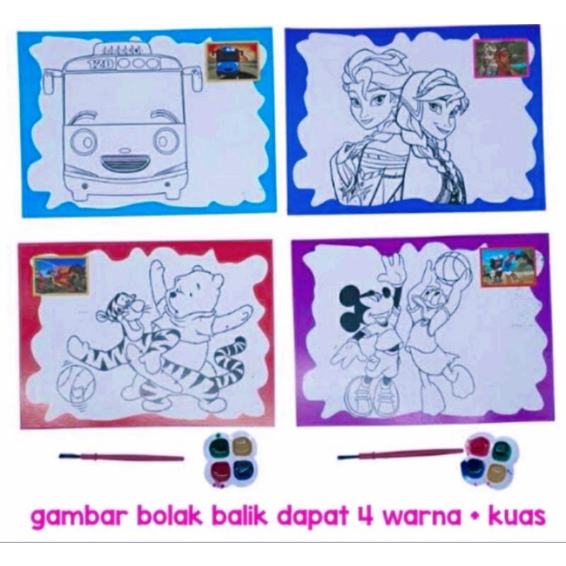 

Lukis cat air bonus Kuas Tinta