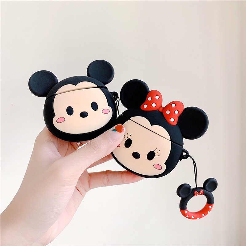 Case Pelindung Motif Kartun Disney Mickey Minnie 3d Untuk iphone airpods 1 / 2 / 3 pro