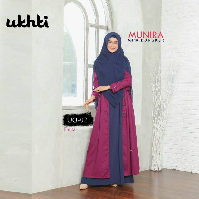 GAMIS SYARI PEREMPUAN  / UKHTI UO 02I ORI  / WARNA FANTA