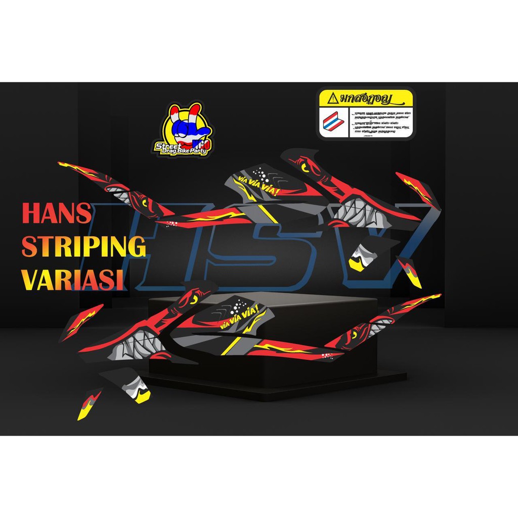 striping stiker decal vixion R shark