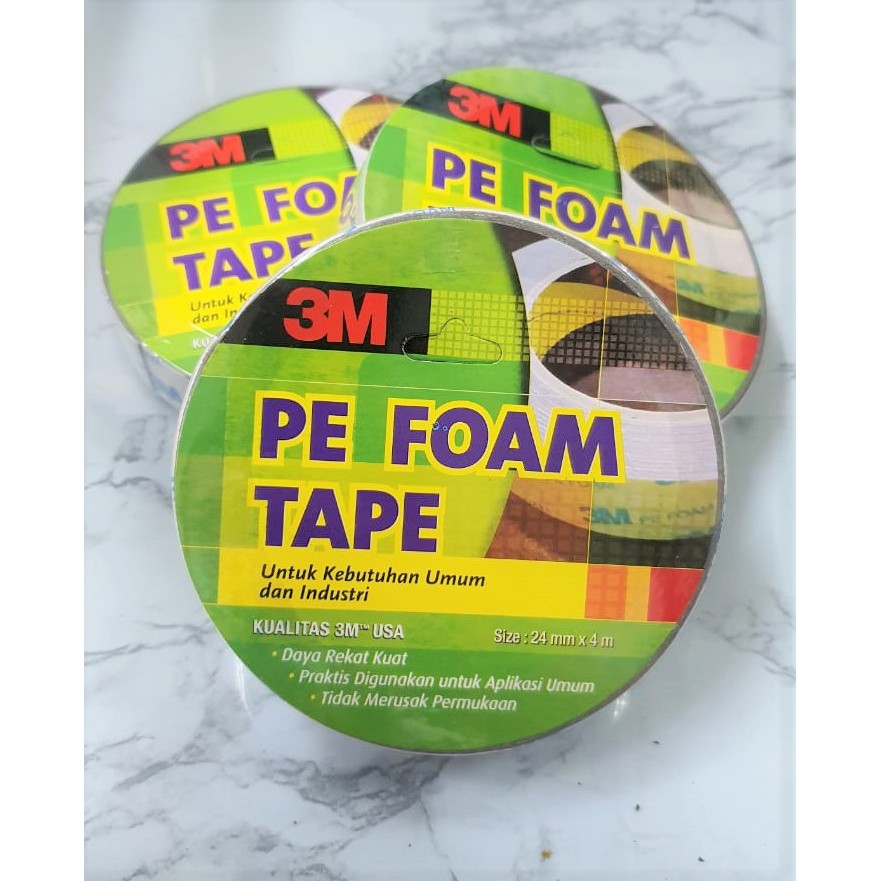 

PE FOAM Tape DOUBLE TAPE BUSA 3m 24mm x 4 M Meter ORIGINAL