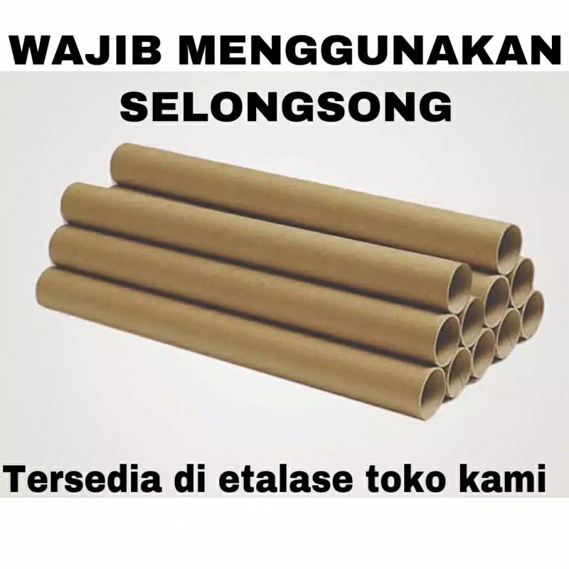 kardus /corong(selonsong wajib cellophane)