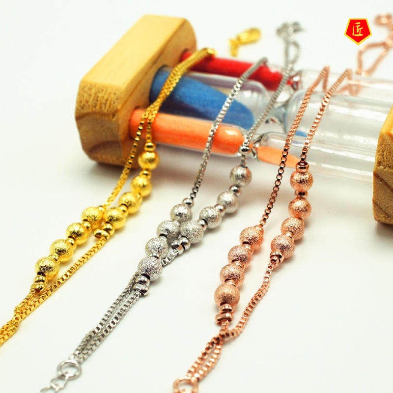 [Ready Stock]Women's Fashion Multi-Layer Frosted Beads Bracelet