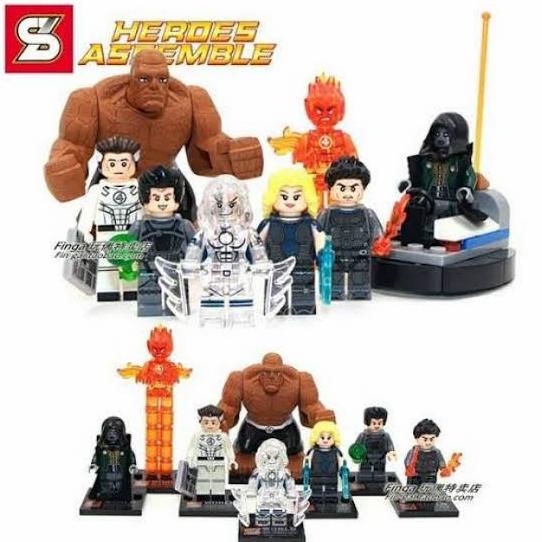 Fantastic Four 8 Minifigure Sy Lego Minifigures Human Torch