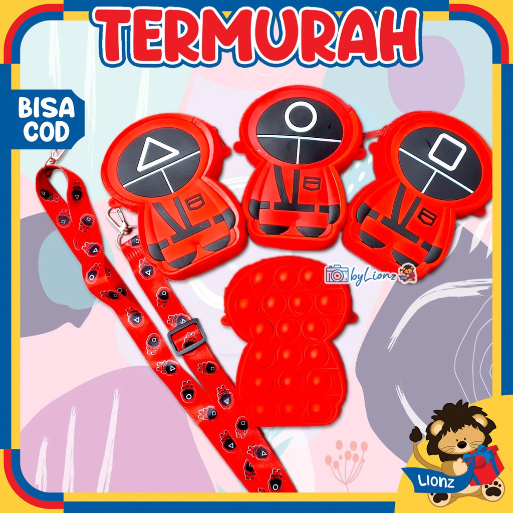 tas Sekuid Game pop it / tas slempang / tas karakter