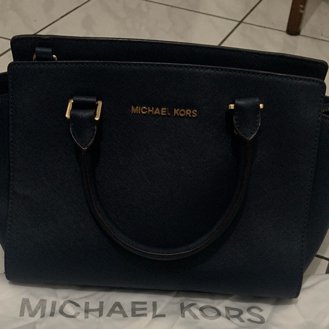 Preloved MK Selma Medium Navy