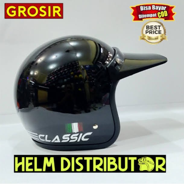 HELM BOGO RETRO CLASSIC ITALI DAN BOGO POLOS PET PANJANG PET PENDEK DEWASA PRIA DAN WANITA COD