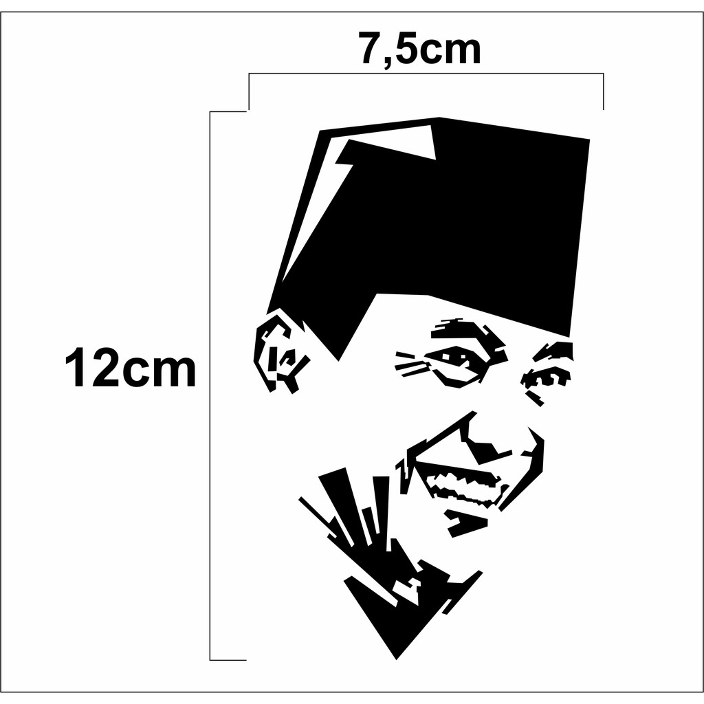 Stiker Cutting Sketsa Wajah Soekarno Sticker Soekarno Shopee Indonesia