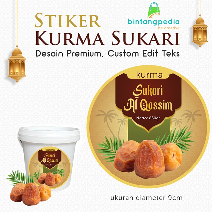 

STIKER KURMA SUKARI (ISI 12PCS) STIKER CUTTING KEMASAN EMBER 850GRAM