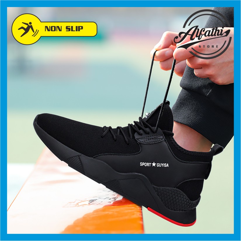 AlFathi Sepatu Safety Sneakers Sport Ori By Guyisa Black