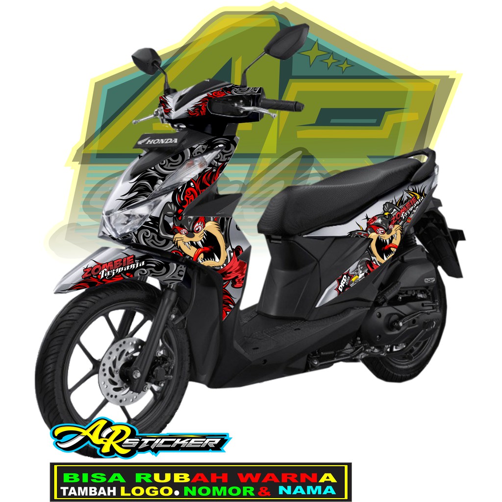 Decal Beat 2020 Fi Street Esp New Dekal full body Deluxe Honda Stiker sticker TAZMANIA ZOMBIE