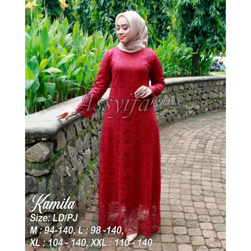 REALPICT GAMIS BRUKAT KAMILA/GAMIS PESTA/GAMIS MODERN