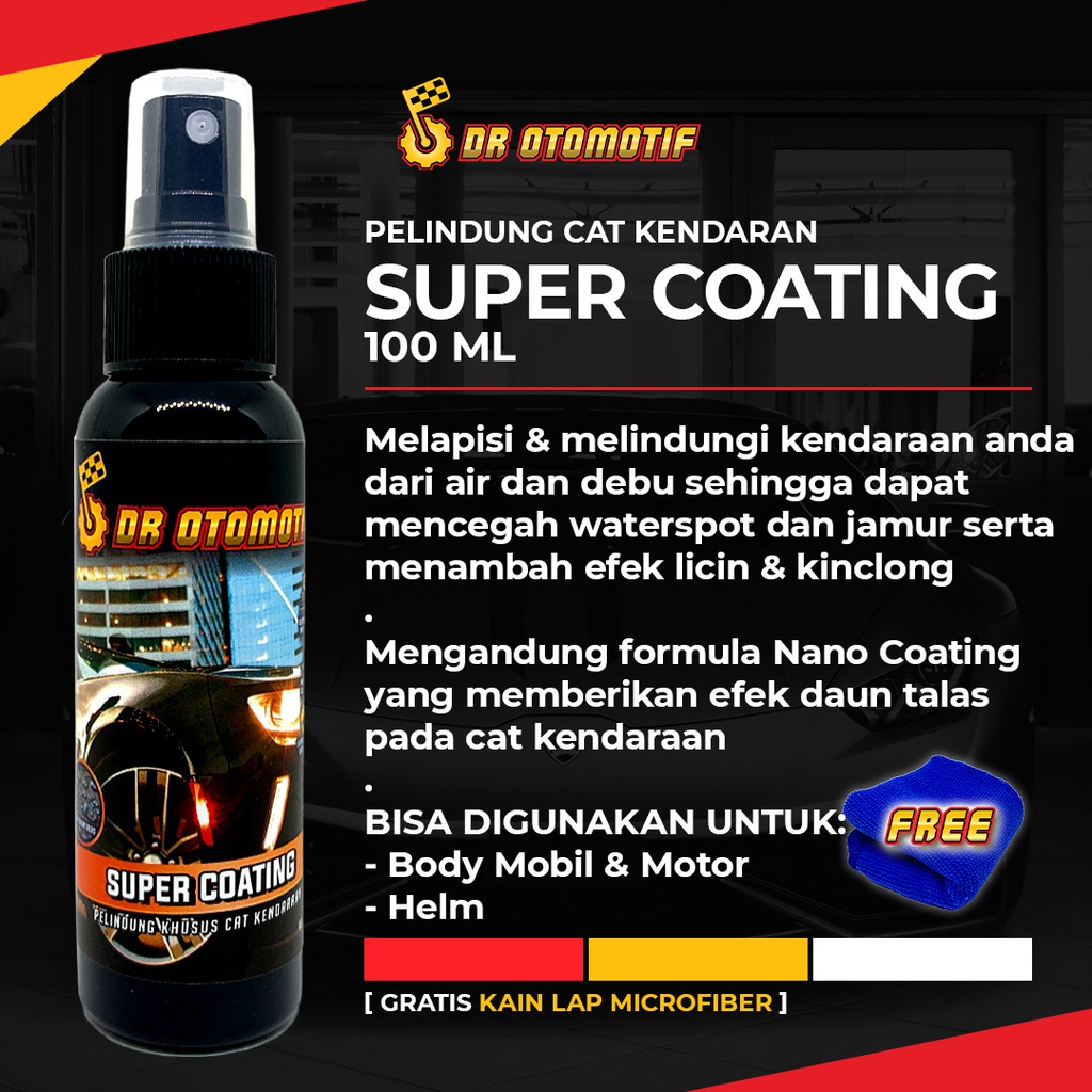 PENGKILAP BODY MOTOR MOBIL NANO COATING CERAMIC EFEK DAUN TALAS GLOSSY HELM PELAPIS PELINDUNG CAT