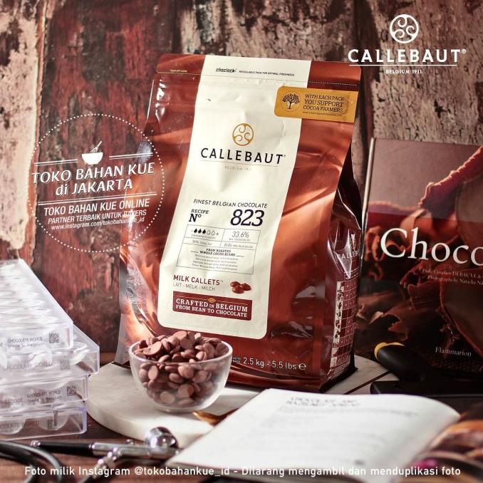 

Callebaut 823 MILK Couverture Chocolate 1kg Coklat 33,6% Cokelat Coin