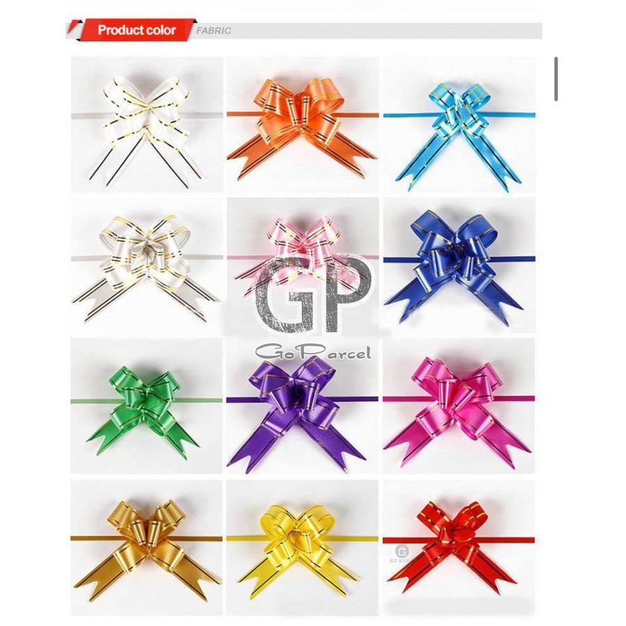 ( Pak 10 Pc ) PITA TARIK JEPANG MOTIF - PITA 33CM 41CM 48CM / PITA SOUVENIR / PITA JADI / PITA KADO PLASTIK / HIASAN PARCEL HAMPER - PULL BOW PLASTIC RIBBON