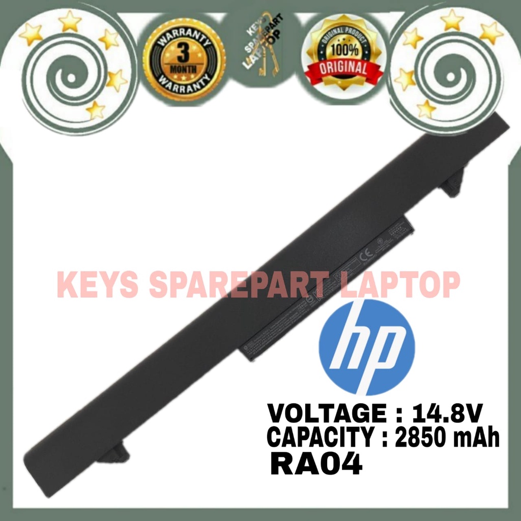 Baterai Batre Battery Laptop Original hp Probook RA04 HSTNN-IB4L Black Silver 430 -G1 -G2 H6L28AA H6L28ET RA04XL HSTNN IB5X 707618-121 768549 RAO4