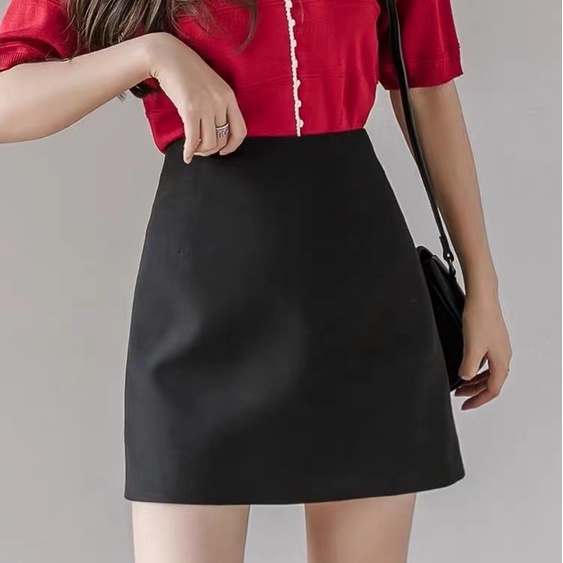 [Premium] Korean Mini Skirt A-Line Plain Rok Pendek 7274 (S/M/L)