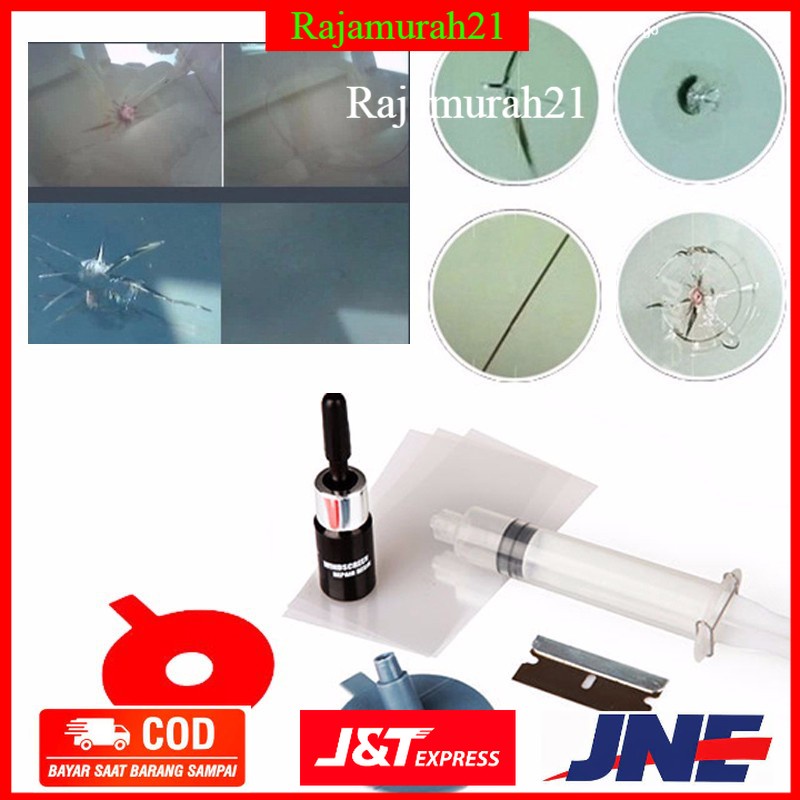 PROMO Alat Reparasi Kaca Mobil Retak Windshield Repair Kit - XJ-01