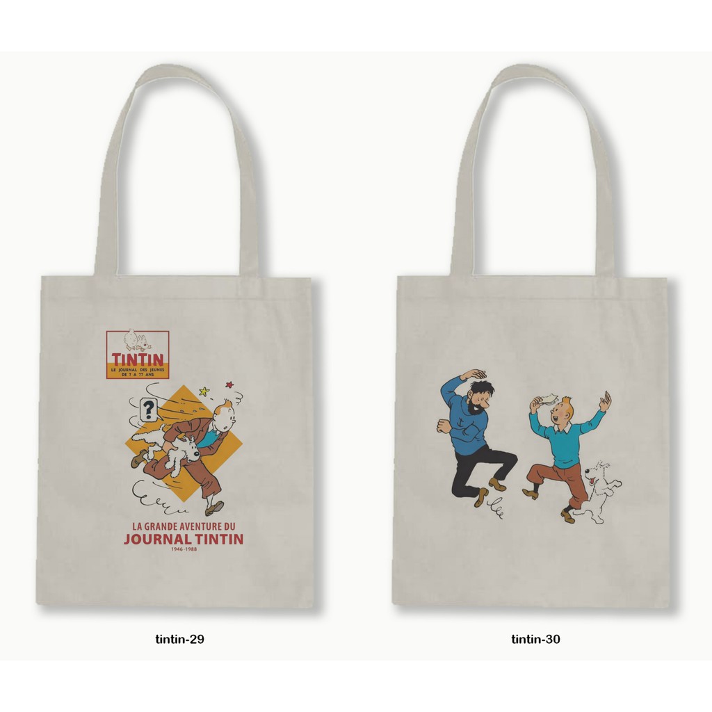 TOTE BAG BLACU 30X40 - TINTIN series.03