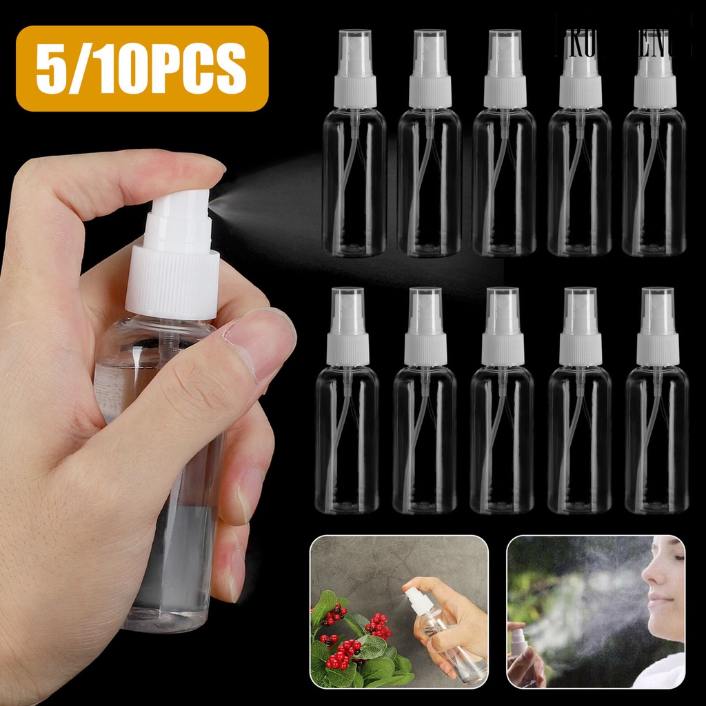 Providence 10pcs / 5pcs / Set Botol Spray Kosong 60ml Anti Bocor Reusable Untuk Makeup / Kosmetik Wanita